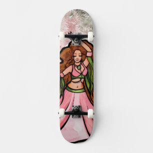 Skateboard Belly Rosa Bailarina Art Cute Belly Danzante Probl
