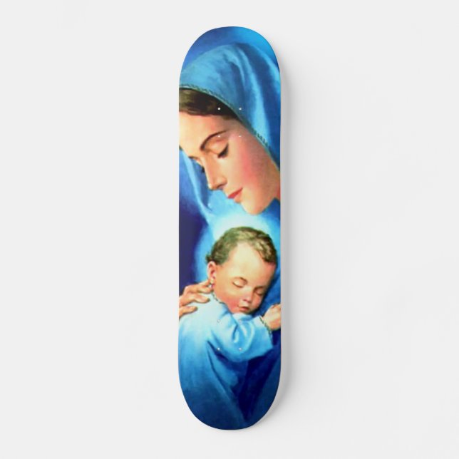 Skateboard Bendita Virgen María con el Niño Jesús (Anverso)