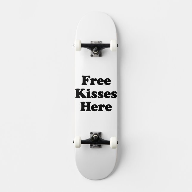 Skateboard Besos gratis aquí (Anverso)