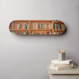 Skateboard Biblioteca de libros Librería Lectura de Bookworm