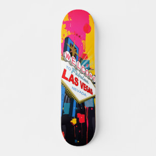 Skateboard Bienvenido a Fabuloso cartel de Las Vegas Nevada C