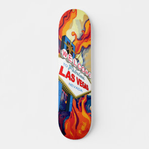 Skateboard Bienvenido a Fabuloso cartel de Las Vegas Nevada F
