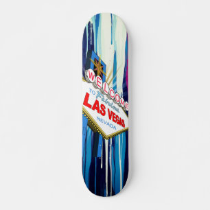 Skateboard Bienvenido a Fabuloso Letrero de Las Vegas Nevada