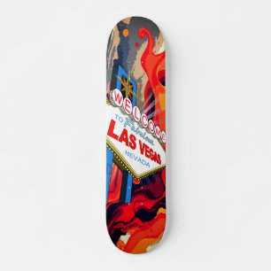 Skateboard Bienvenido a la Señal Abstracta de Fabuloso Las Ve