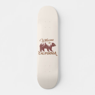 Skateboard Bienvenidos a California Bear Forest