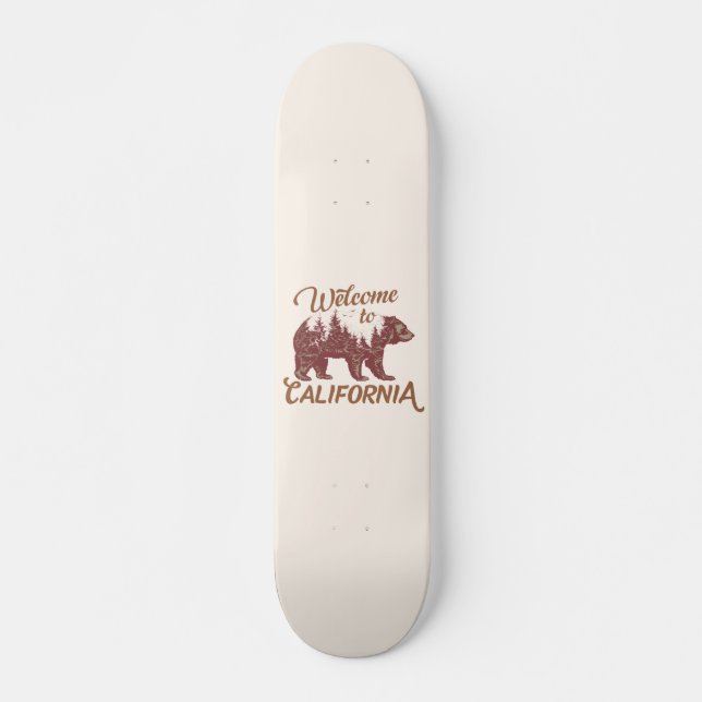 Skateboard Bienvenidos a California Bear Forest (Anverso )