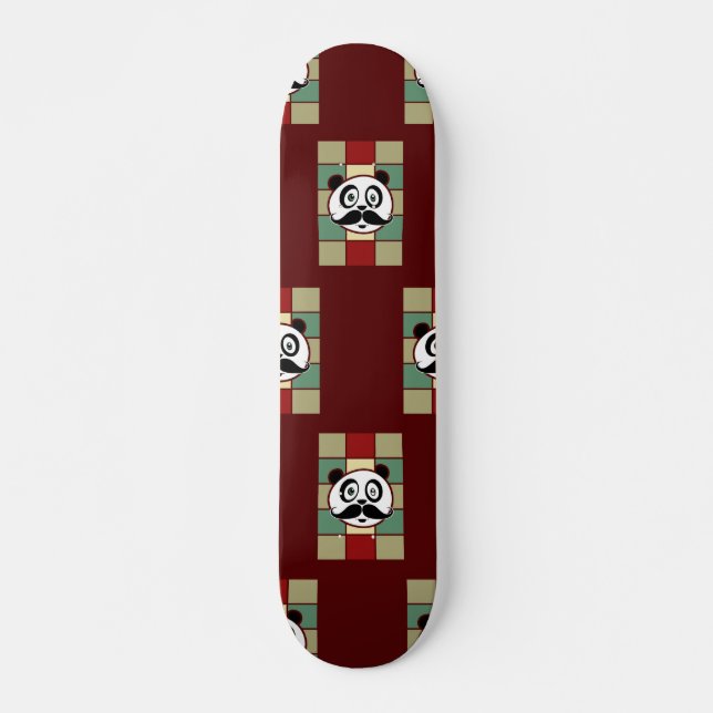 Skateboard Bigote Panda 2 (Anverso )