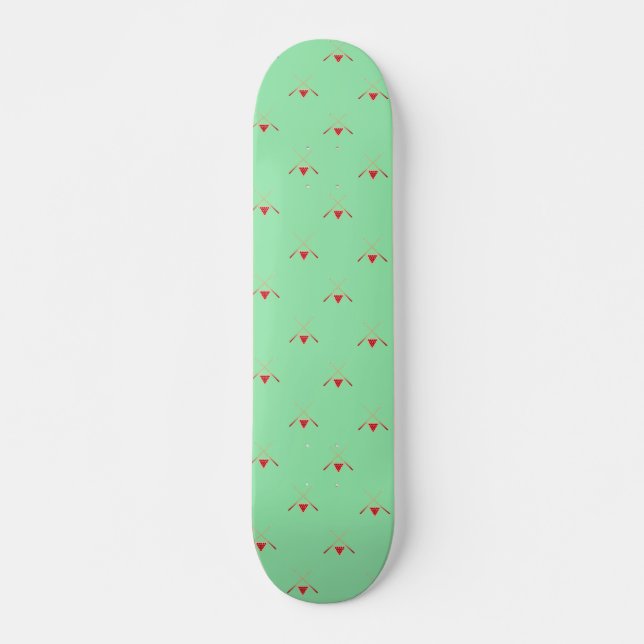Skateboard billar en verde (Anverso )
