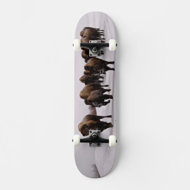 Skateboard Bisonte en invierno (Anverso)