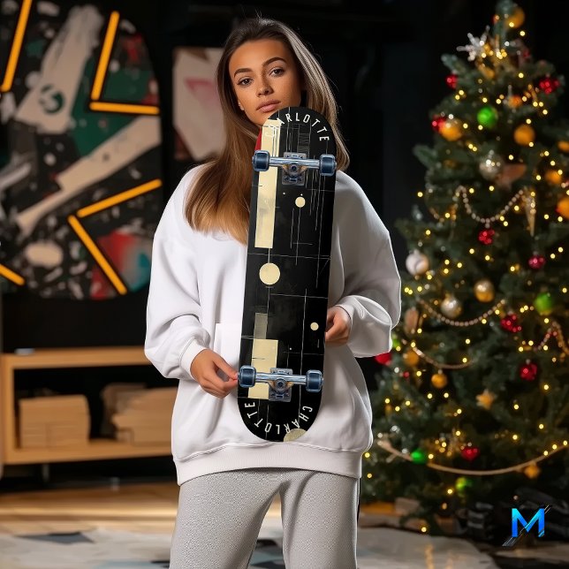 Skateboard Black and Gold Resumen (Subido por el creador)