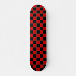Skateboard Black and Red Checkpoint