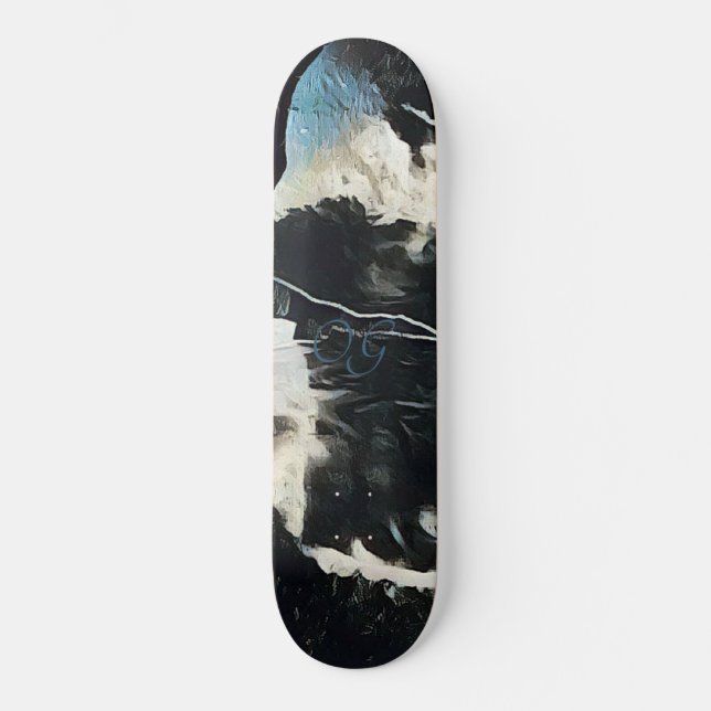 Skateboard Black & Blue Mountain (Anverso)