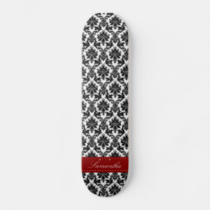 Skateboard Black Damask Lace Broquade Comp