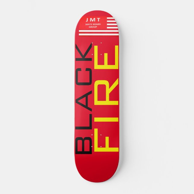 Skateboard BLACK FIRE (Anverso)