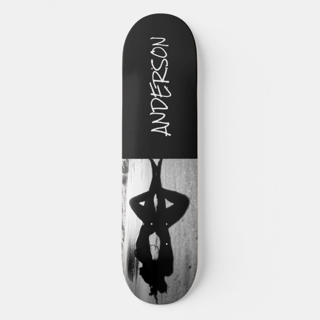 Skateboard Black Lady on Beach (Anverso)
