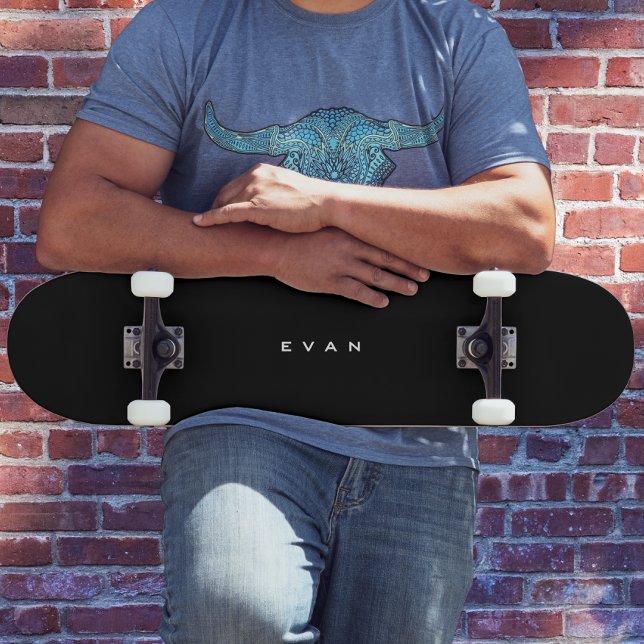 Skateboard Black Minimalista Personalizado (Subido por el creador)