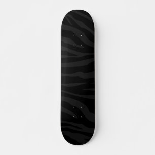 Skateboard Black on Black Zebra Print Old School Skyboard