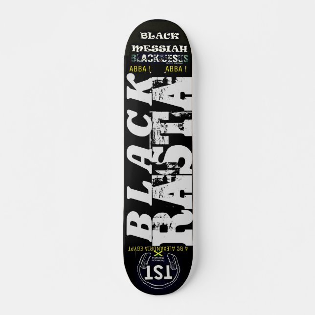 Skateboard BLACK RASTA, 77/7" Deck (Anverso )