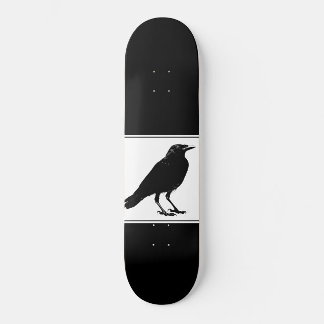 Skateboard Black Raven negro (Anverso)