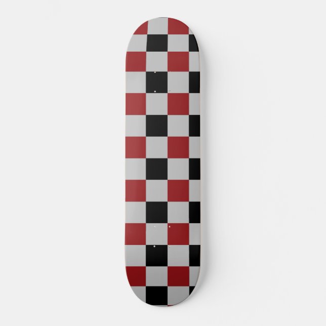 Skateboard Black Red Check Skatboard Sport (Anverso)