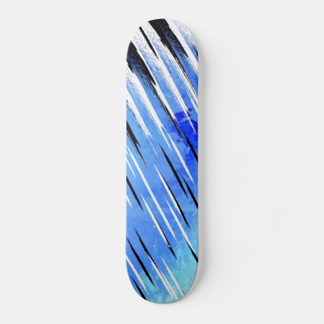 Skateboard Blanco de encargo del negro azul de la cubierta (Anverso)