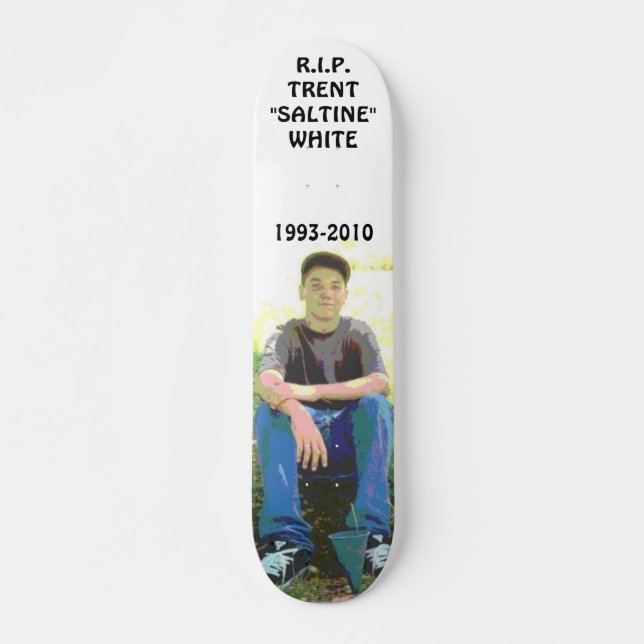 SKATEBOARD BLANCO DE TRENT DE R.I.P (Anverso )