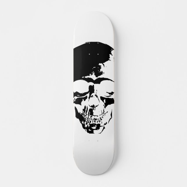 Skateboard Blanco del cráneo (Anverso )