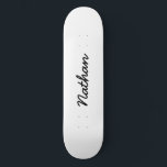 Skateboard Blanco en blanco<br><div class="desc">Patineta blanca en blanco. Personalizar y personaliza con tu propio texto,  foto,  imagen o diseño.</div>