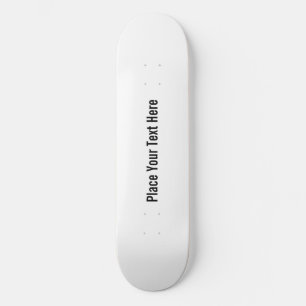 Skateboard blanco en blanco personalizar