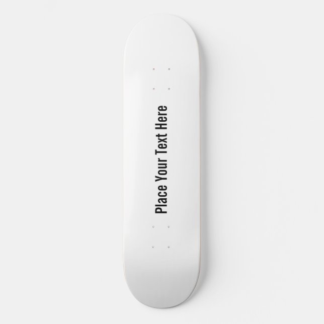 Skateboard blanco en blanco personalizar (Anverso)