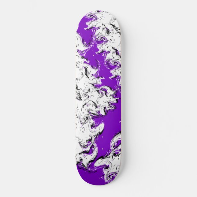 Skateboard blanco púrpura (Anverso)