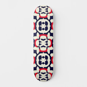 Skateboard Blanco rojo y azul de lujo
