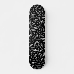 Skateboard Blanco y negro destrozados