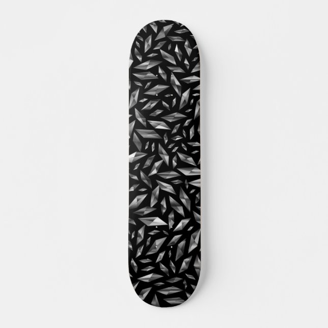 Skateboard Blanco y negro destrozados (Anverso )
