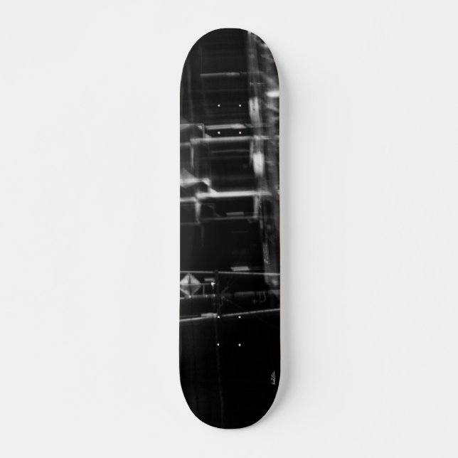 Skateboard blanco y negro foto abstracta (Anverso )