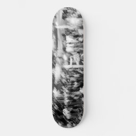 Skateboard blanco y negro foto abstracta