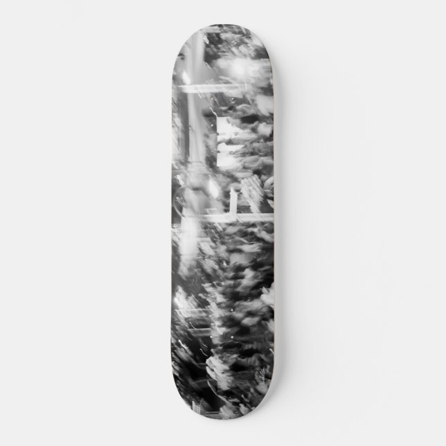 Skateboard blanco y negro foto abstracta (Anverso)