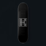 Skateboard Blanco y negro | Iniciales de parejas<br><div class="desc">Perfecto para un monograma doble o incluso un logotipo. ¡Gracias por tu compra!</div>