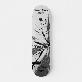 Skateboard blanco y negro salpica estilo abstracto del arte
