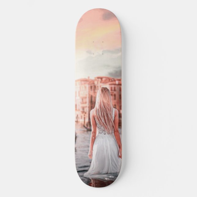 Skateboard Blondie En La Venecia Romántica (Anverso)