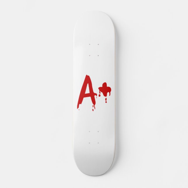 Skateboard Blood Group A+ Positive #Horror Hospital (Anverso)