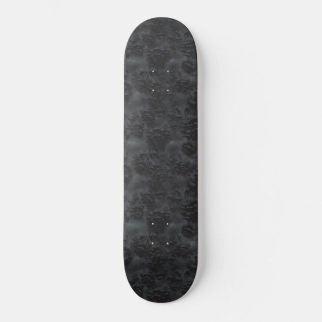 Skateboard Bloom floral gótico oscuro ashen (Anverso)