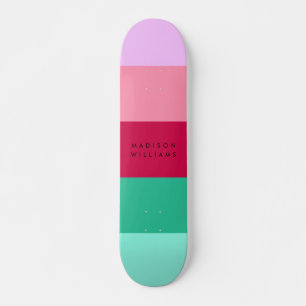 Skateboard Bloque de color raya horizontal Viva Magenta Prima