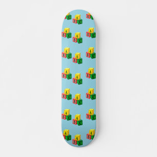 Skateboard bloques de alfabeto abc