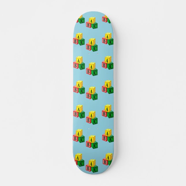 Skateboard bloques de alfabeto abc (Anverso )