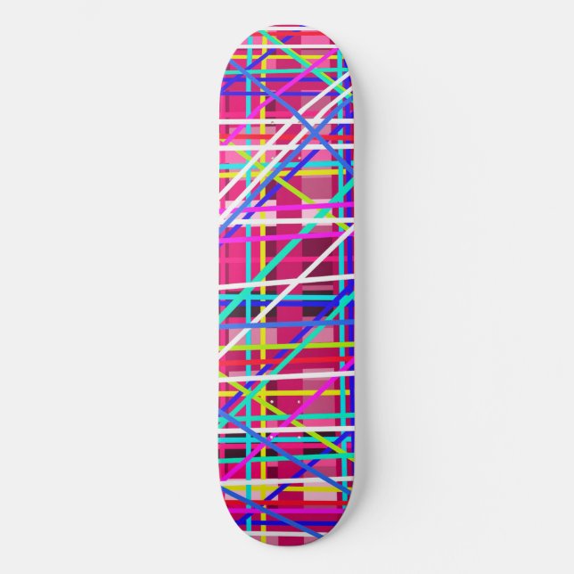 Skateboard Bloques de bandas multicolor (Anverso)