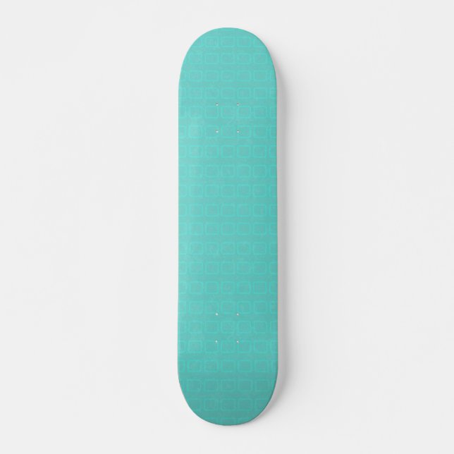 Skateboard Bloques de burbuja verde azulados con patrones Ska (Anverso )