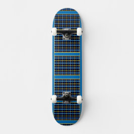 Skateboard Blu Plaid