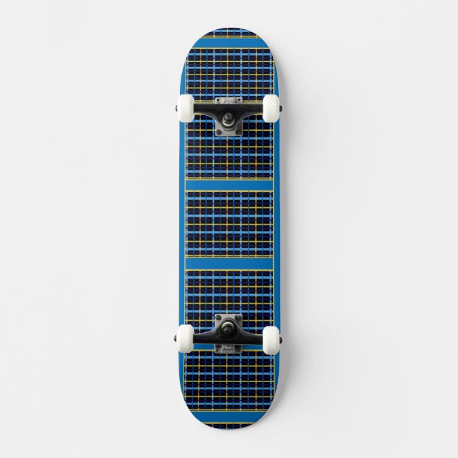 Skateboard Blu Plaid (Anverso)