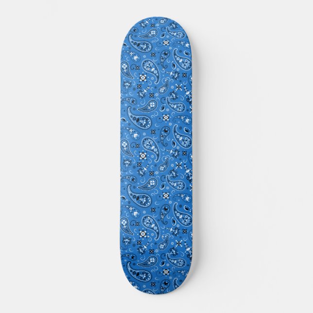 Skateboard Blue Bandana Paisley (Anverso)